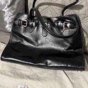 Prune leather bag